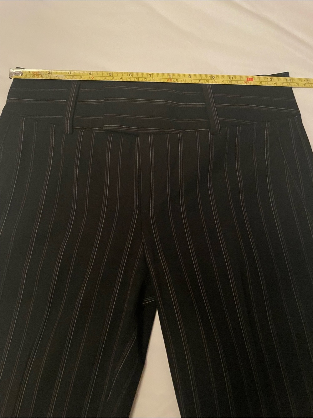 Calvin Klein Black Pinstripe Dress Pants - Size 0 - Picture 4 of 8